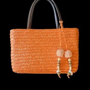 Orange Woven Bag